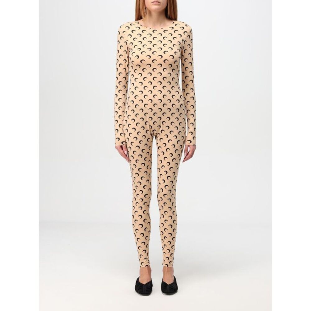 Marine Serre Jumpsuit Woman Beige